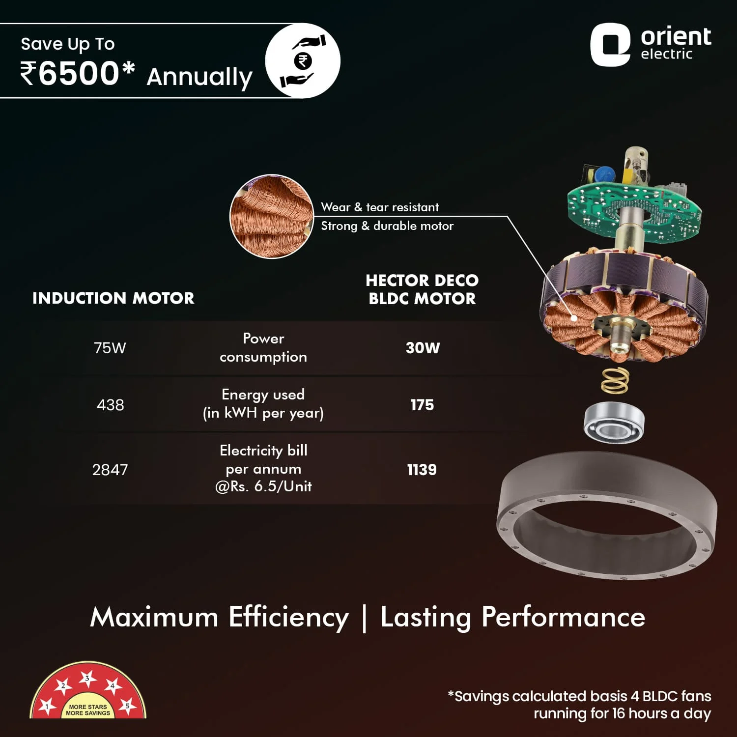 Hector Deco BLDC Ceiling Fan with Remote - Image 5