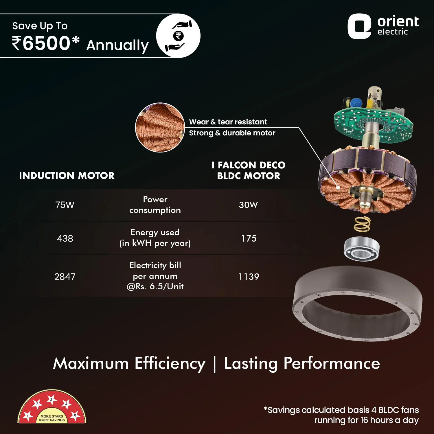 I-Falcon Deco BLDC Ceiling Fan - Image 2