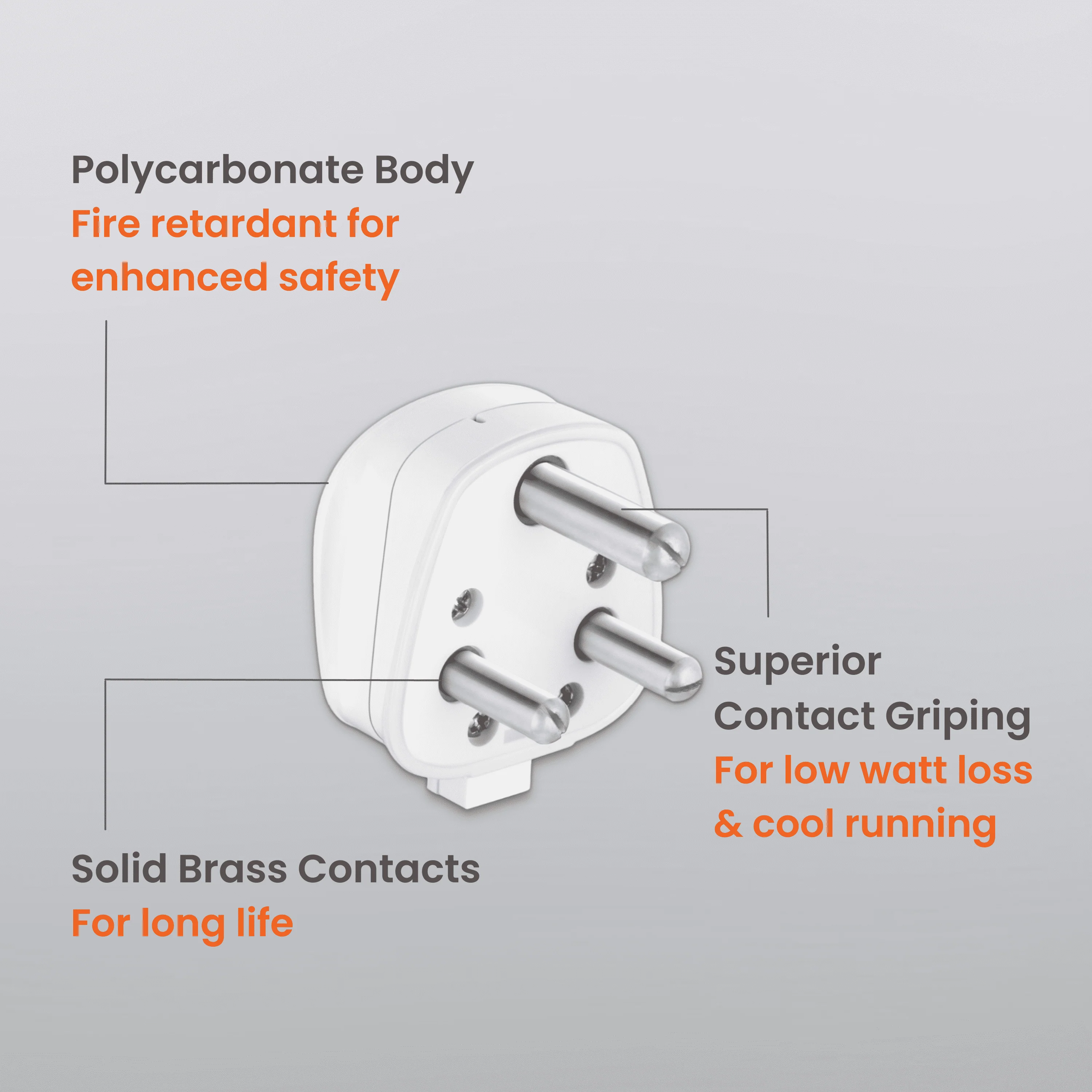 3 Pin Electric Plug Top (6A, White, 240V) - Image 3