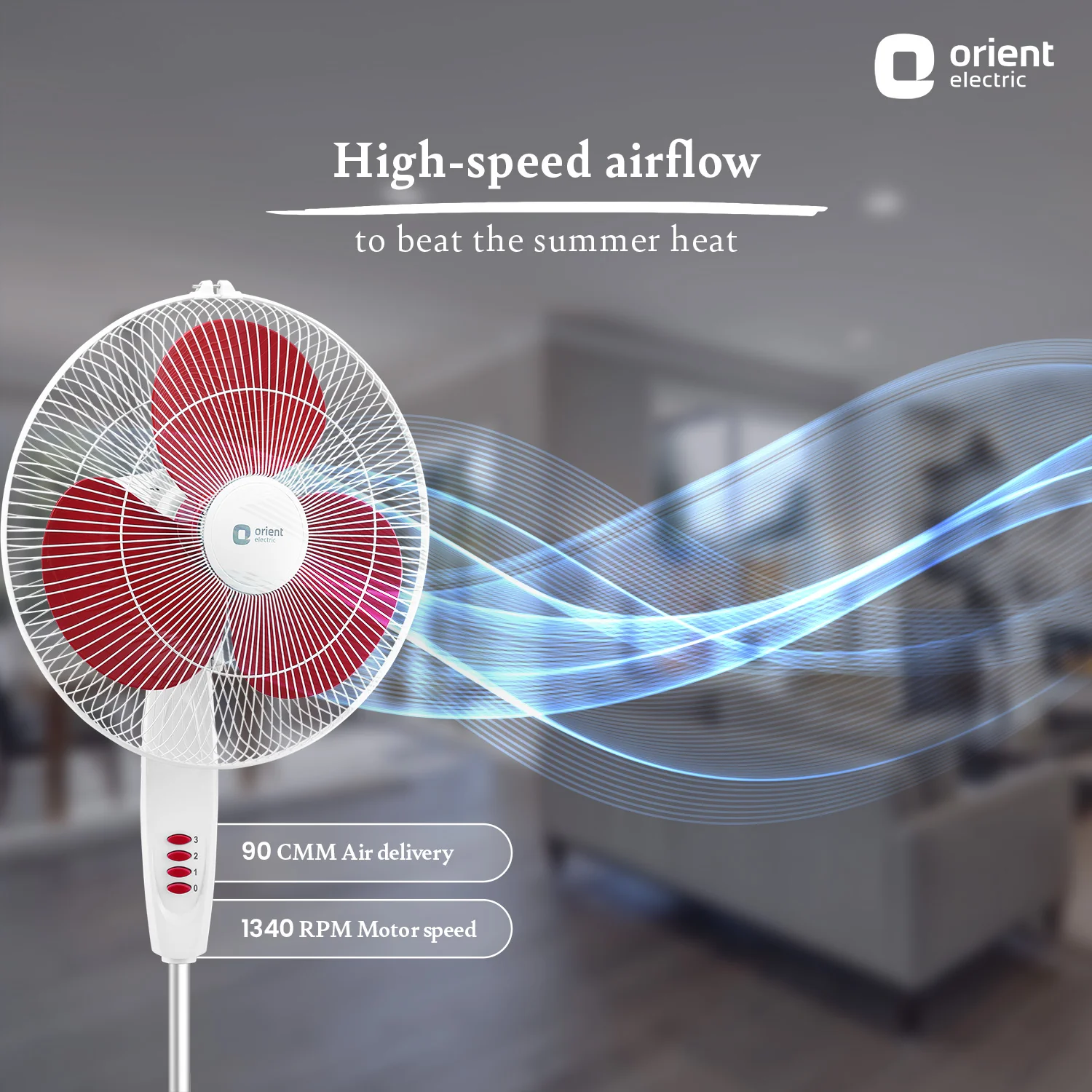 400MM Stand 82 High Speed Pedestal Fan - Image 11