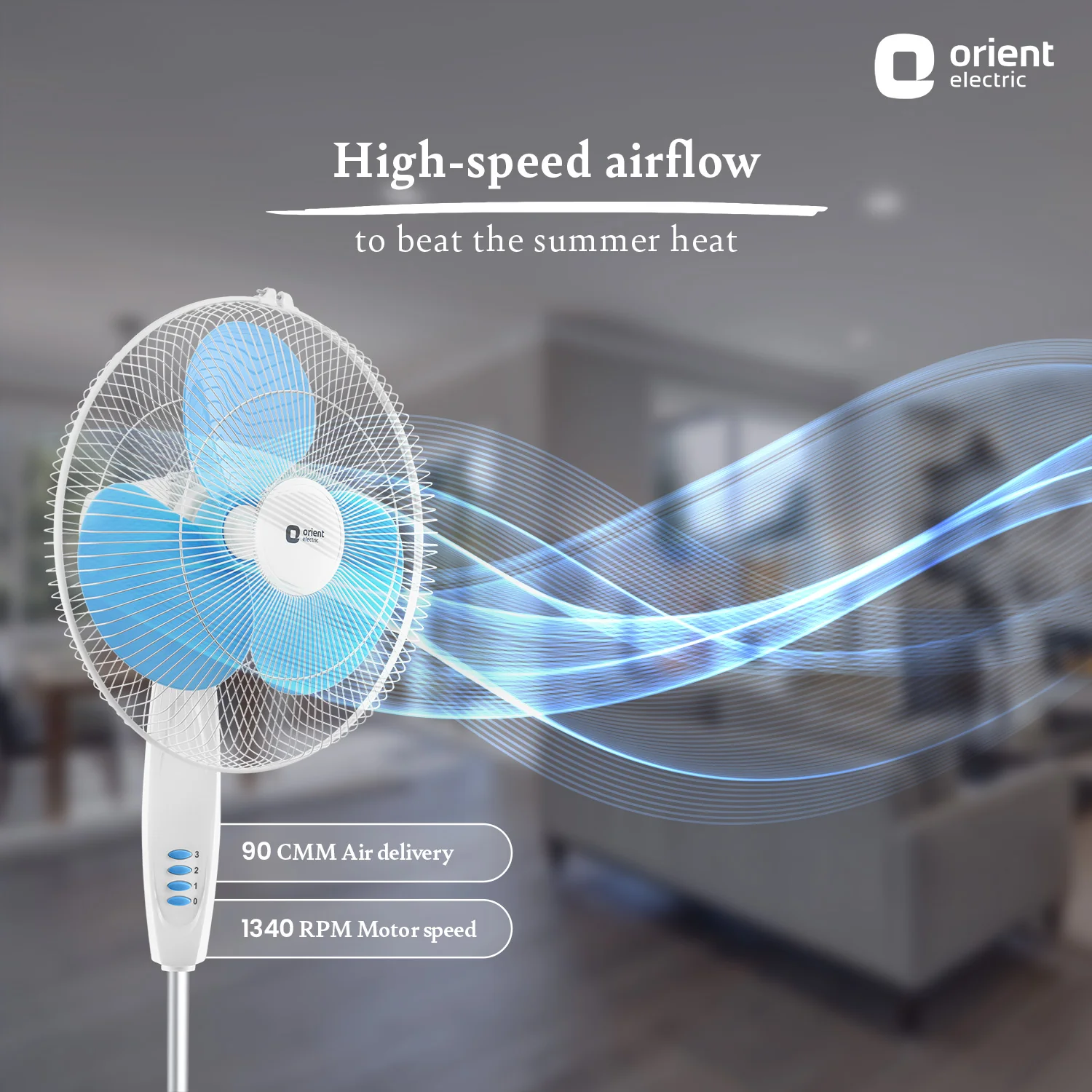 400MM Stand 82 High Speed Pedestal Fan - Image 4