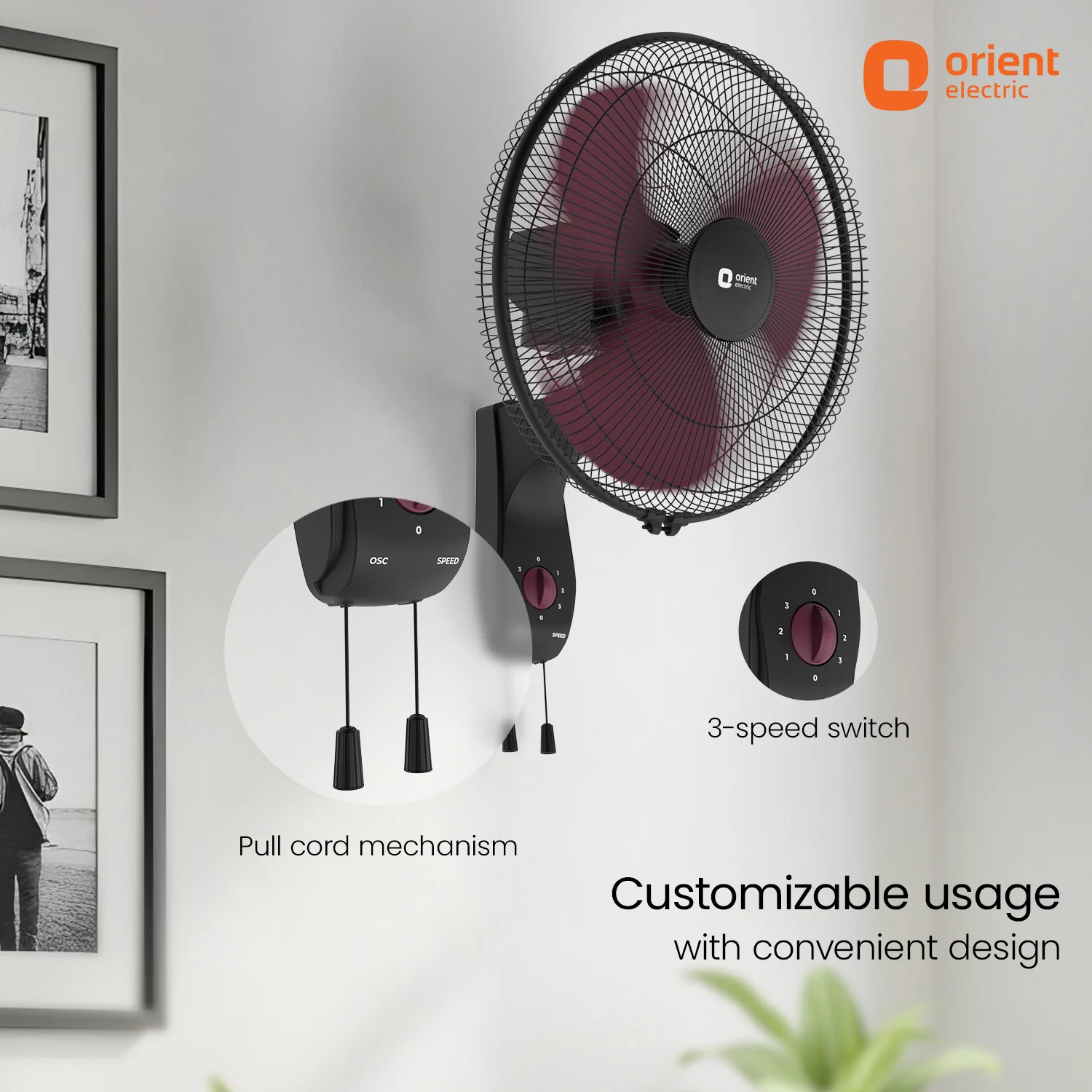 400MM Wall 47 3-in-1 High Speed Wall Fan | Ideal for Large Area | - Image 5