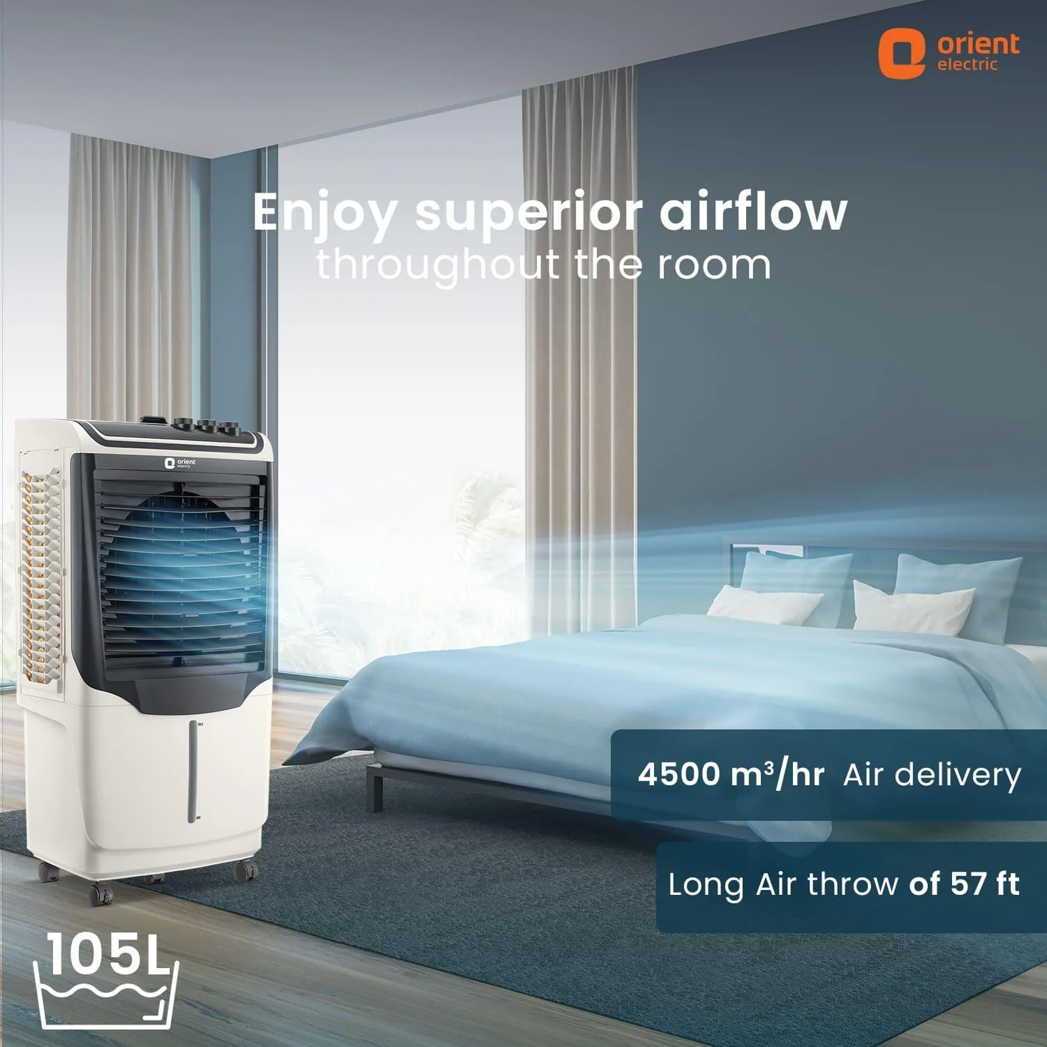 Avante Desert Air Cooler with Honeycomb Pads - Image 4