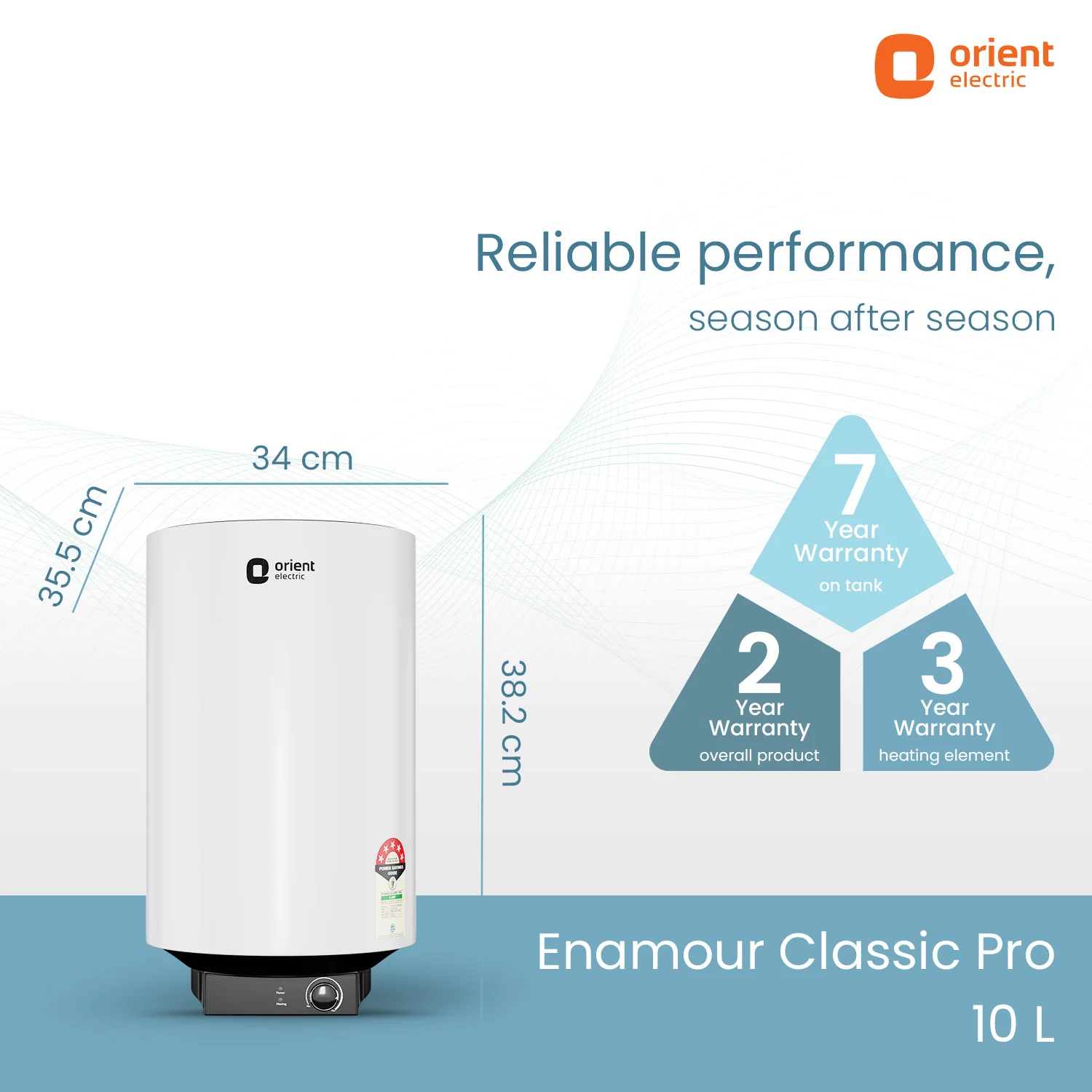 Enamour Classic Pro 5 Star Rated Polymer Storage Water Heater (Geyser) | Vertical Geyser - Image 9