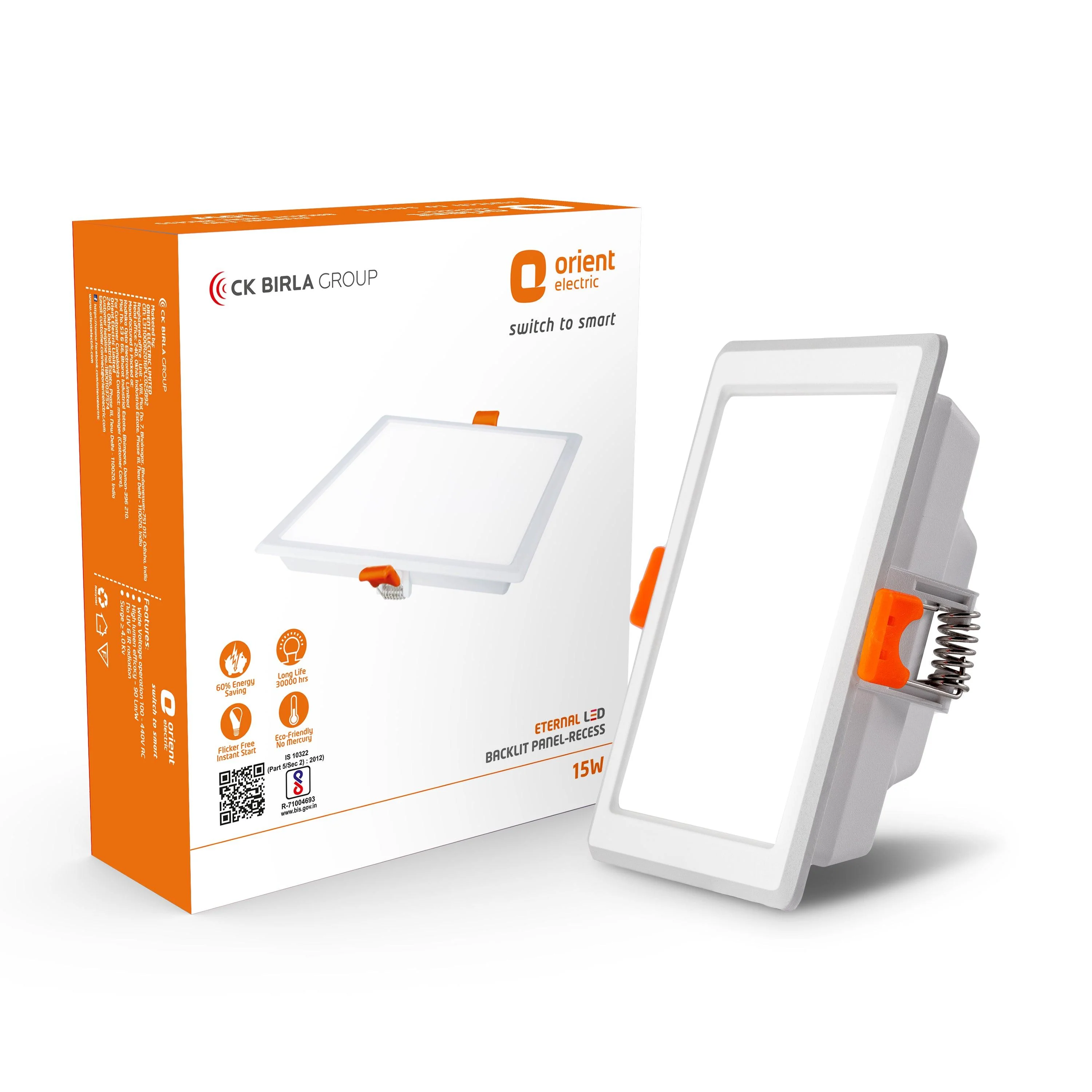 Eternal Backlit LED Recess Panel Square Light - Image 9