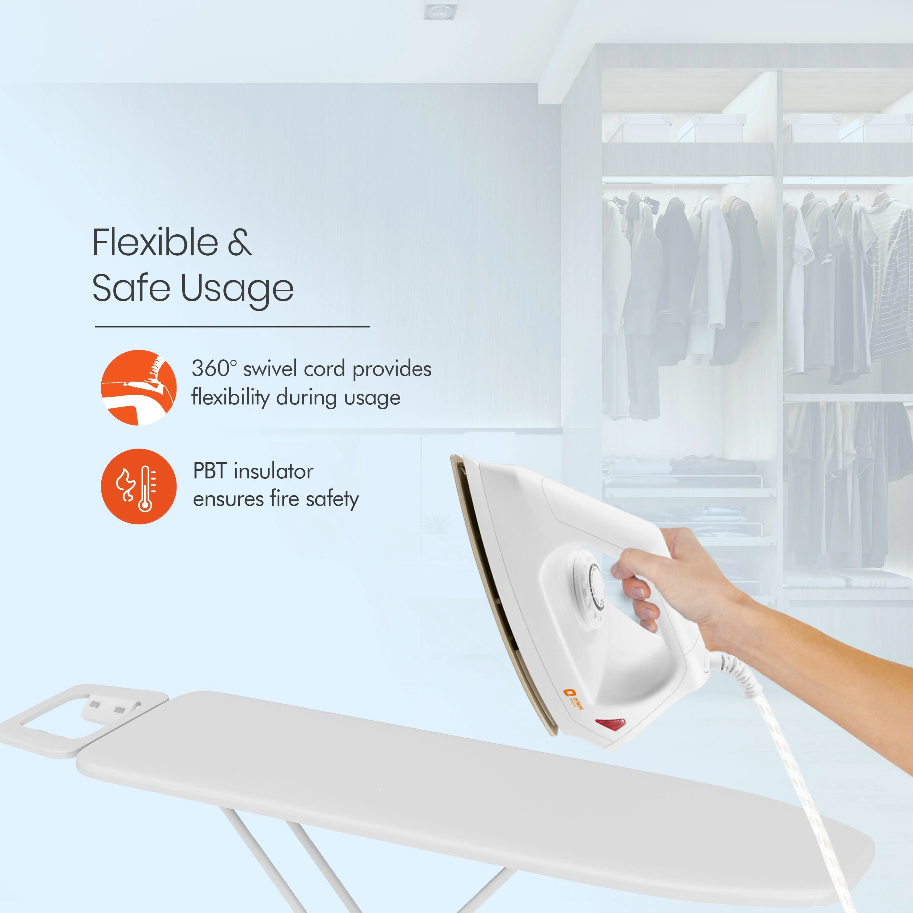 Fabrismooth Non-Stick Dry Iron (White) - Image 4