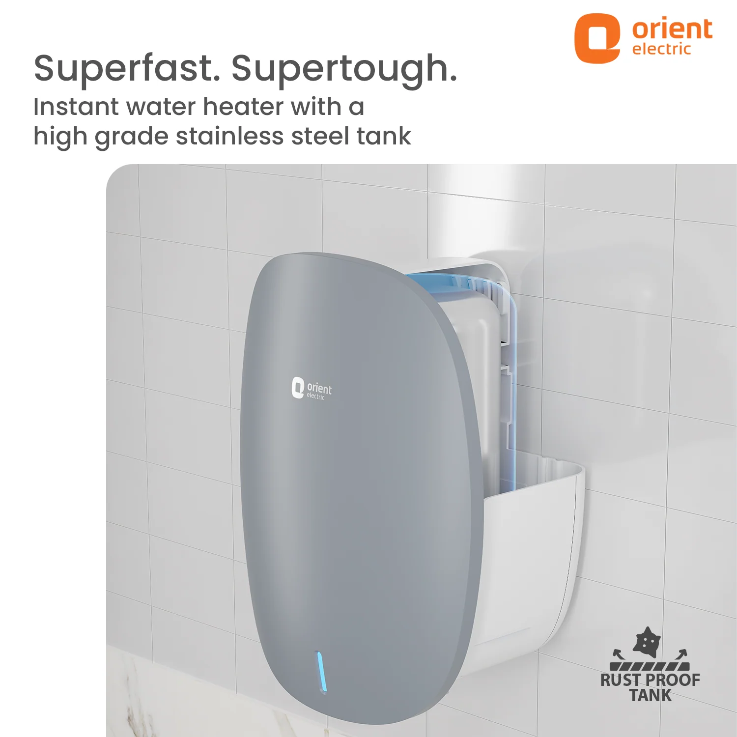 Instaflo Neo 3L Instant Water Heater (Geyser) | Suitable for low & mid rise buildings | 6 years Tank Warranty | Matt Finish Slate Grey - Image 5
