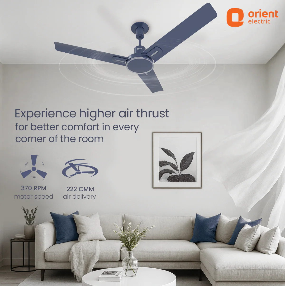 Luna High Speed Decorative Ceiling Fan | 2 Year Warranty - Image 3
