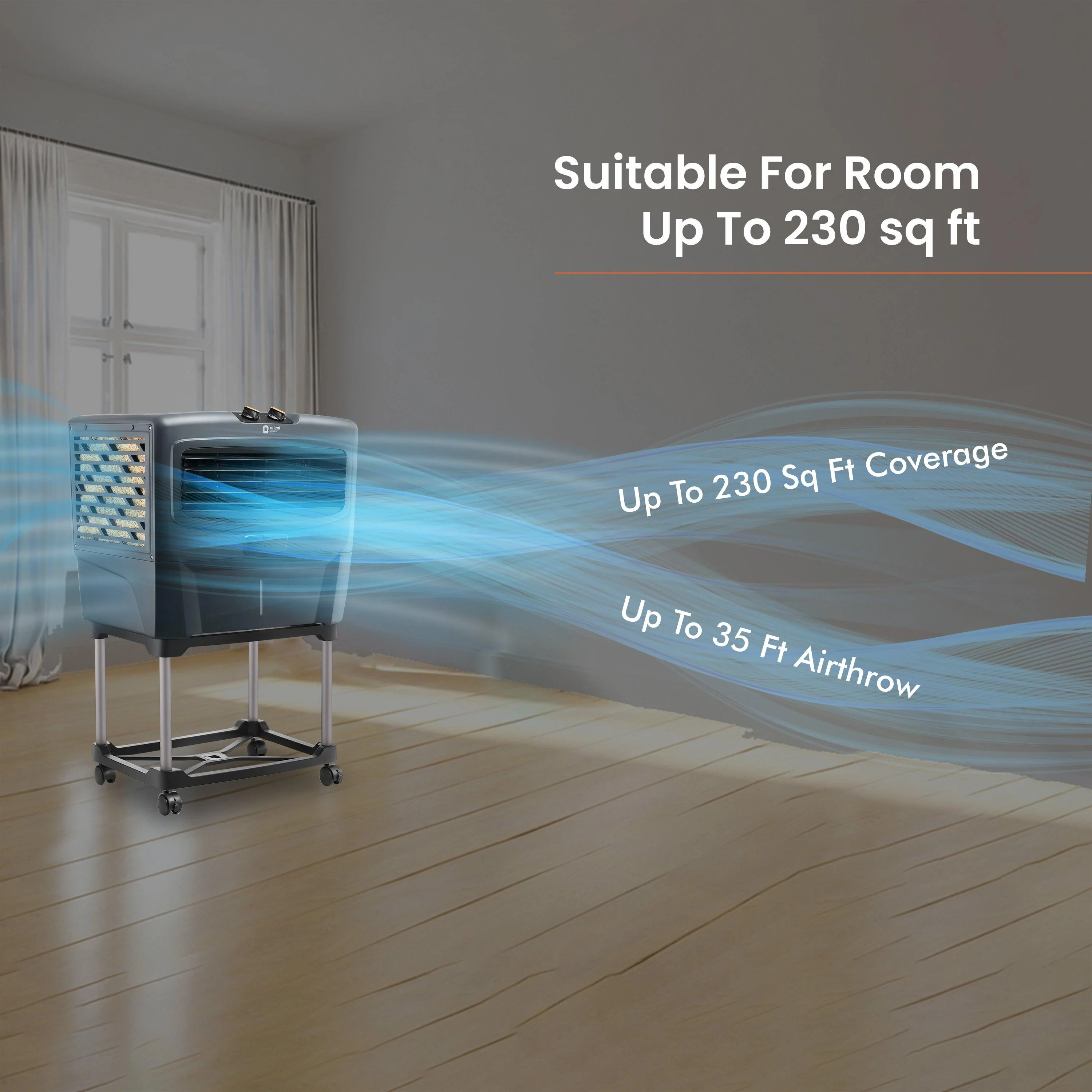 Magicool+ Window 55L Window Air Cooler with Powerful Air Delivery - Image 3