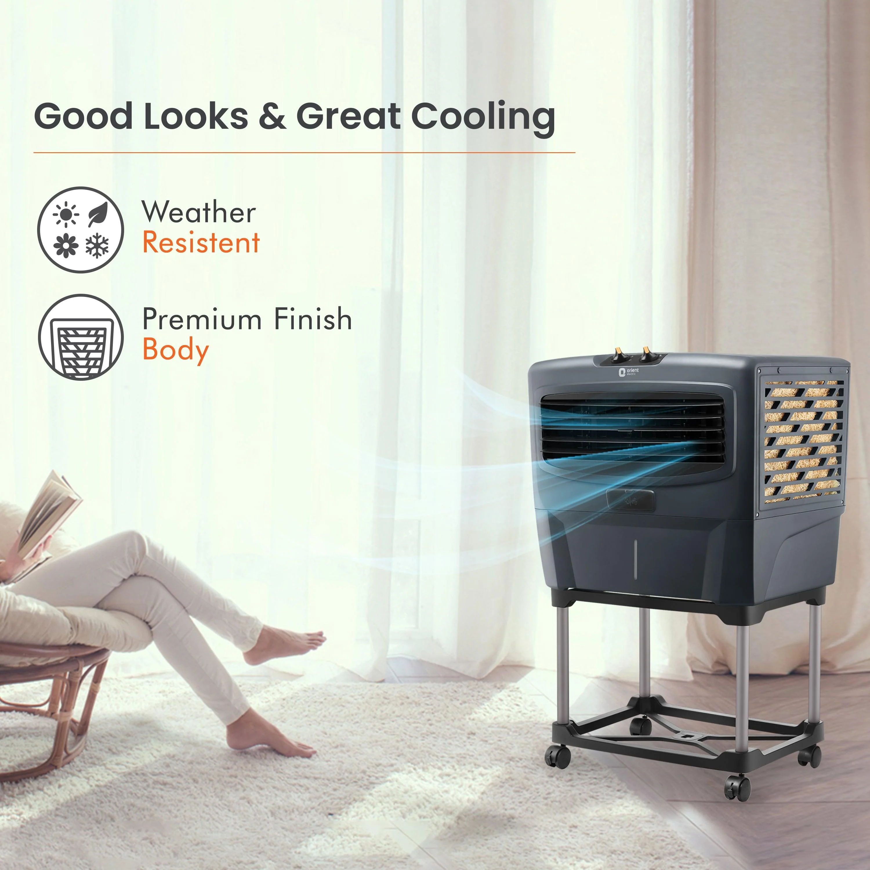 Magicool+ Window 55L Window Air Cooler with Powerful Air Delivery - Image 6