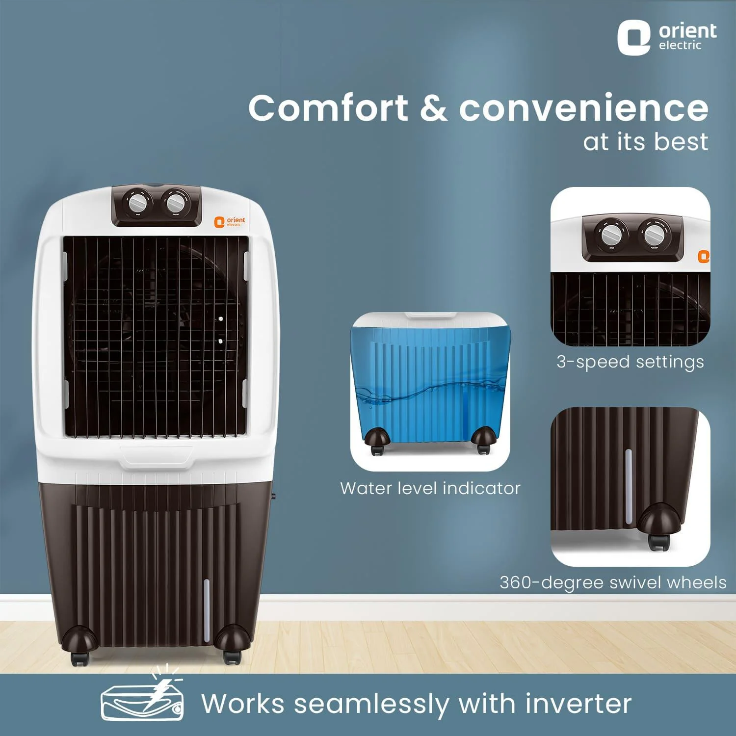 Ocean Air Desert Cooler with Honeycomb Pads - Image 5