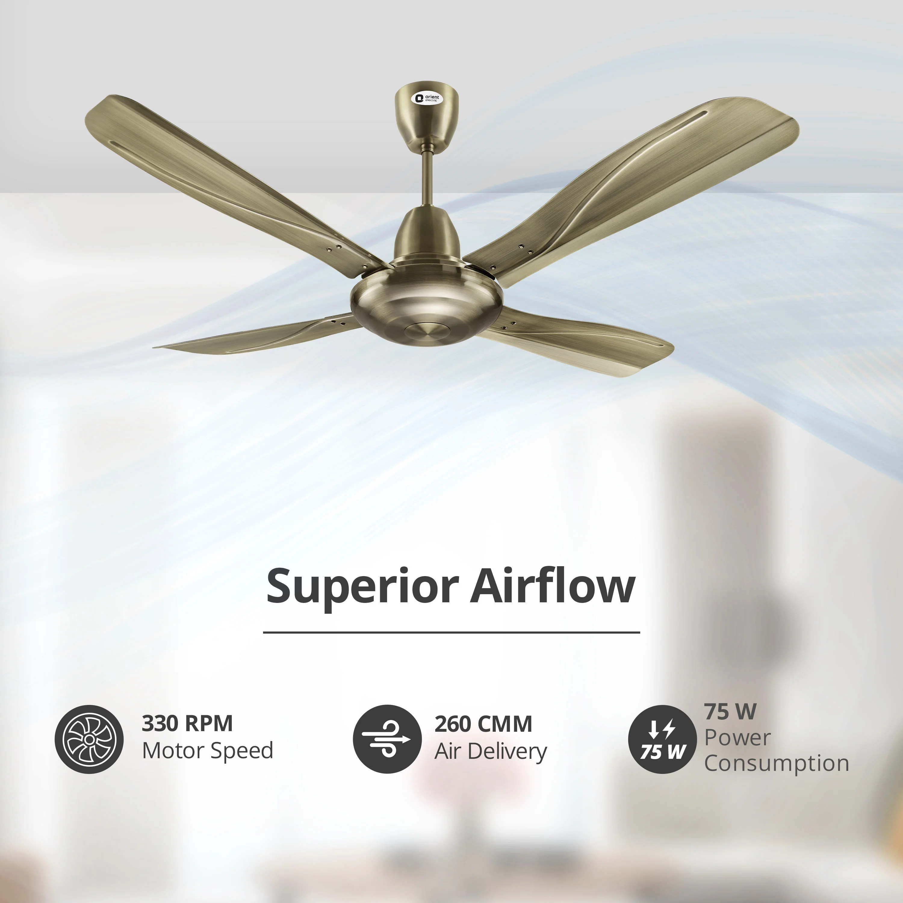 Stallion 4 Blade Ceiling Fan - Image 4