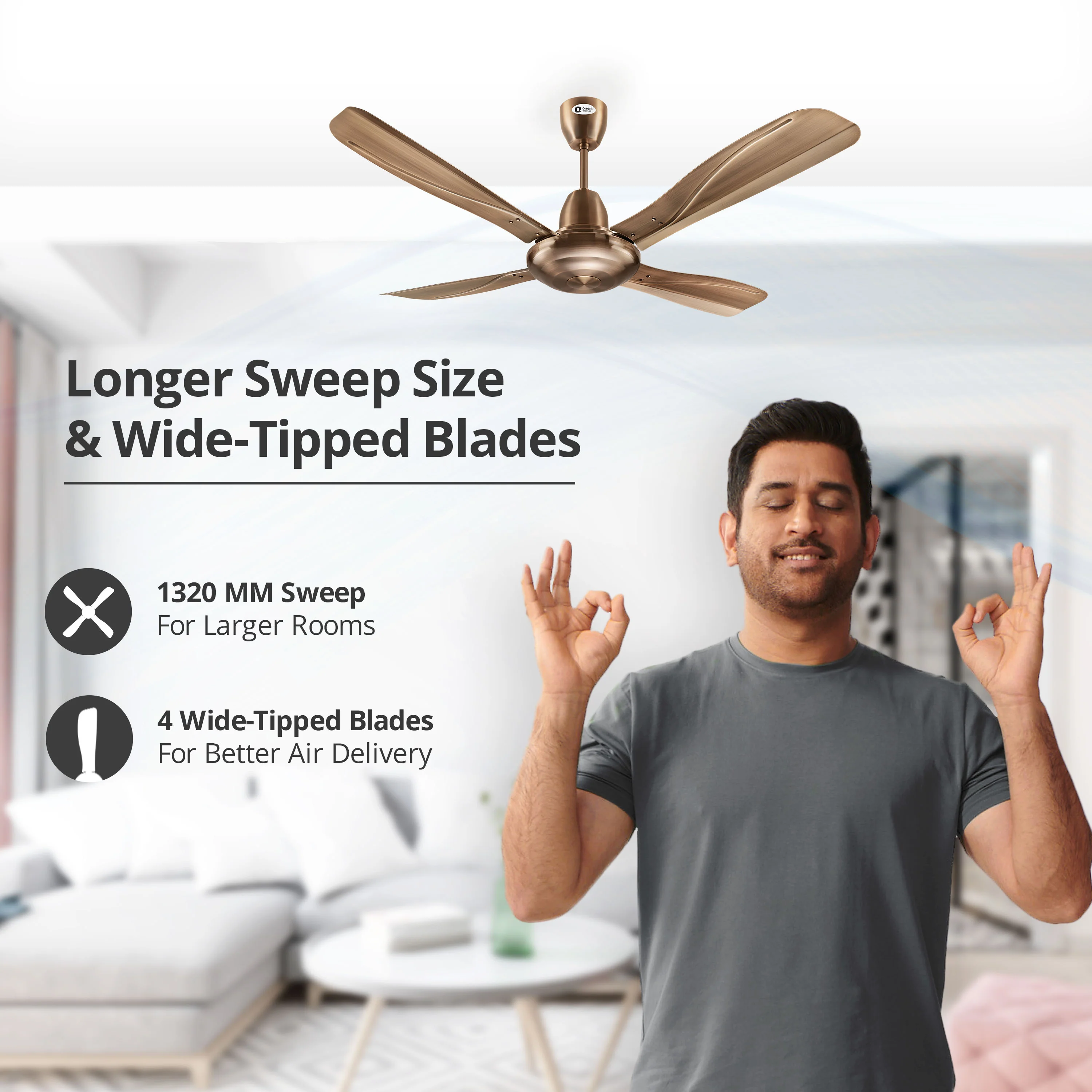 Stallion 4 Blade Ceiling Fan - Image 8